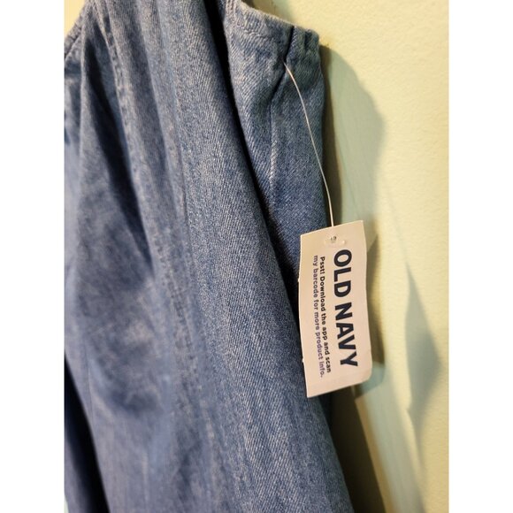 New Old Navy Lightweight Denim Sleeveless Minimalist Midi Dress Sz 2X - Picture 6 of 8